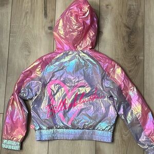 Billieblush Girls rose pink iridescent lined jacket size 10 NEW